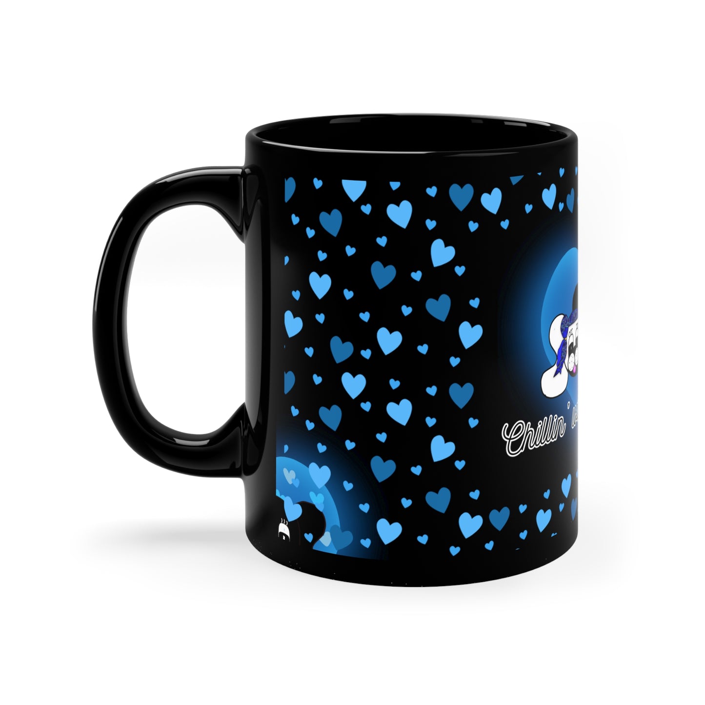 Chillin" With My Boo! 11oz Black Mug | Hanging Out With The Blush Puppies | Valentine's Day Mug | Gifts for Him | Gifts for Her | Mugs